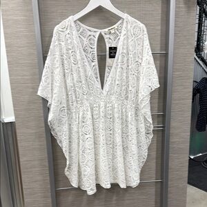 White Lace Cover-Up Dress